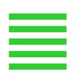 Horizontal Stripes - White and Lime Green Greeting Card 4.5  x 6 