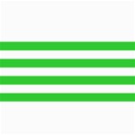 Horizontal Stripes - White and Lime Green 4  x 8  Photo Cards