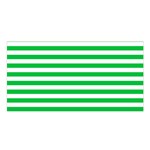 Horizontal Stripes - White and Dark Pastel Green Satin Shawl