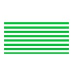 Horizontal Stripes - White and Dark Pastel Green Satin Wrap