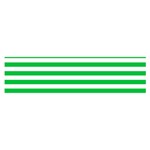 Horizontal Stripes - White and Dark Pastel Green Satin Scarf (Oblong)