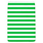 Horizontal Stripes - White and Dark Pastel Green Removable Flap Cover (L)