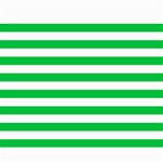 Horizontal Stripes - White and Dark Pastel Green Collage 8  x 10 