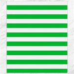 Horizontal Stripes - White and Dark Pastel Green Canvas 8  x 10 