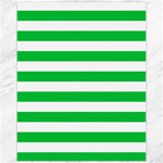 Horizontal Stripes - White and Dark Pastel Green Canvas 11  x 14 