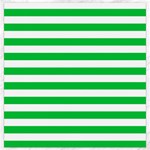 Horizontal Stripes - White and Dark Pastel Green Canvas 16  x 16 