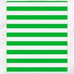 Horizontal Stripes - White and Dark Pastel Green Canvas 20  x 24 