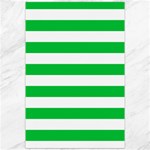 Horizontal Stripes - White and Dark Pastel Green Canvas 20  x 30 