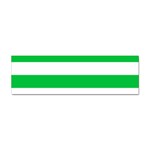 Horizontal Stripes - White and Dark Pastel Green Sticker (Bumper)