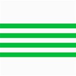Horizontal Stripes - White and Dark Pastel Green 4  x 8  Photo Cards
