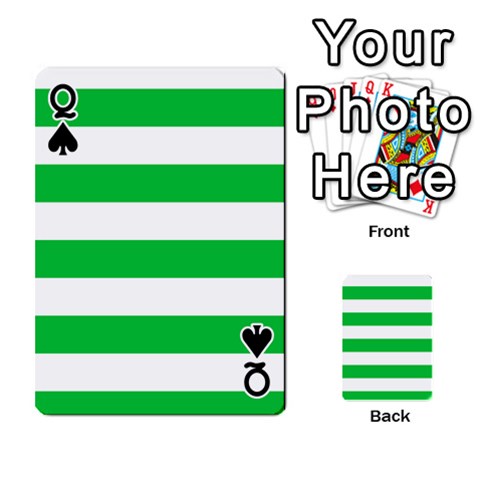 Queen Horizontal Stripes Front - SpadeQ