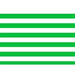 Horizontal Stripes - White and Dark Pastel Green Birthday Cake 3D Greeting Card (7x5)