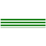 Horizontal Stripes - White and Green Flano Scarf (Small)
