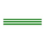 Horizontal Stripes - White and Green Flano Scarf (Mini)