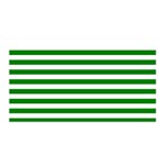 Horizontal Stripes - White and Green Satin Wrap