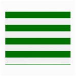 Horizontal Stripes - White and Green Small Glasses Cloth (2 Sides)