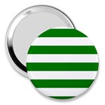 Horizontal Stripes - White and Green 3  Handbag Mirror