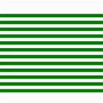 Horizontal Stripes - White and Green Collage 11  x 14 