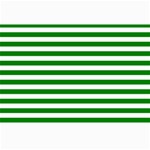 Horizontal Stripes - White and Green Collage 12  x 18 