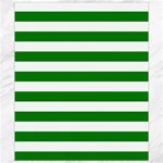 Horizontal Stripes - White and Green Canvas 8  x 10 