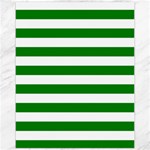 Horizontal Stripes - White and Green Canvas 11  x 14 