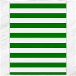 Horizontal Stripes - White and Green Canvas 12  x 16 