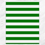 Horizontal Stripes - White and Green Canvas 18  x 24 