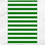 Horizontal Stripes - White and Green Canvas 24  x 36 