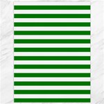 Horizontal Stripes - White and Green Canvas 36  x 48 
