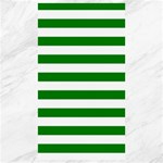 Horizontal Stripes - White and Green Canvas 40  x 72 