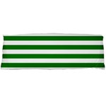 Horizontal Stripes - White and Green Body Pillow Case (Dakimakura) (One Side)