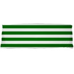 Horizontal Stripes - White and Green Body Pillow Case Dakimakura (Two Sides)