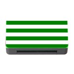 Horizontal Stripes - White and Green Memory Card Reader with CF