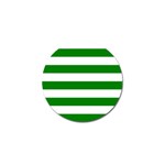 Horizontal Stripes - White and Green Golf Ball Marker (10 pack)