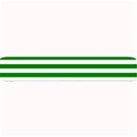 Horizontal Stripes - White and Green Small Bar Mat