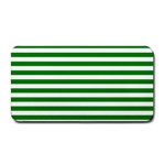 Horizontal Stripes - White and Green Medium Bar Mat