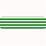 Horizontal Stripes - White and Green Medium Bar Mat