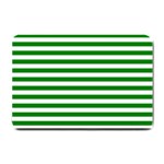 Horizontal Stripes - White and Green Small Doormat