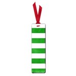 Horizontal Stripes - White and Green Small Book Mark