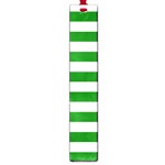 Horizontal Stripes - White and Green Large Book Mark