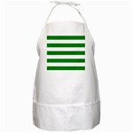 Horizontal Stripes - White and Green BBQ Apron