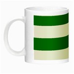Horizontal Stripes - White and Green Night Luminous Mug