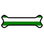 Horizontal Stripes - White and Green Magnet (Dog Bone)