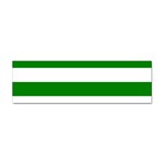 Horizontal Stripes - White and Green Sticker Bumper (10 pack)