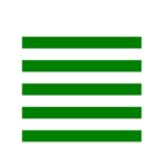 Horizontal Stripes - White and Green Greeting Card 5  x 7 