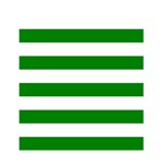 Horizontal Stripes - White and Green Greeting Card 4.5  x 6 