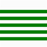 Horizontal Stripes - White and Green 5  x 7  Photo Cards