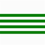 Horizontal Stripes - White and Green 4  x 8  Photo Cards