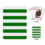 Horizontal Stripes - White and Green Playing Cards Single Design