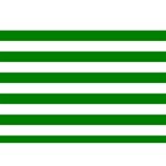 Horizontal Stripes - White and Green Birthday Cake 3D Greeting Card (7x5)